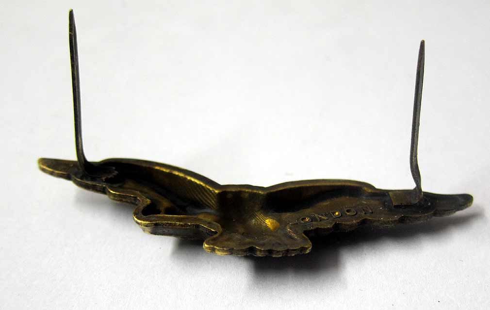 RAF Officer Cap Badge WW2 Eagle WWII Hat Royal Air Force Albatross Aged Brass