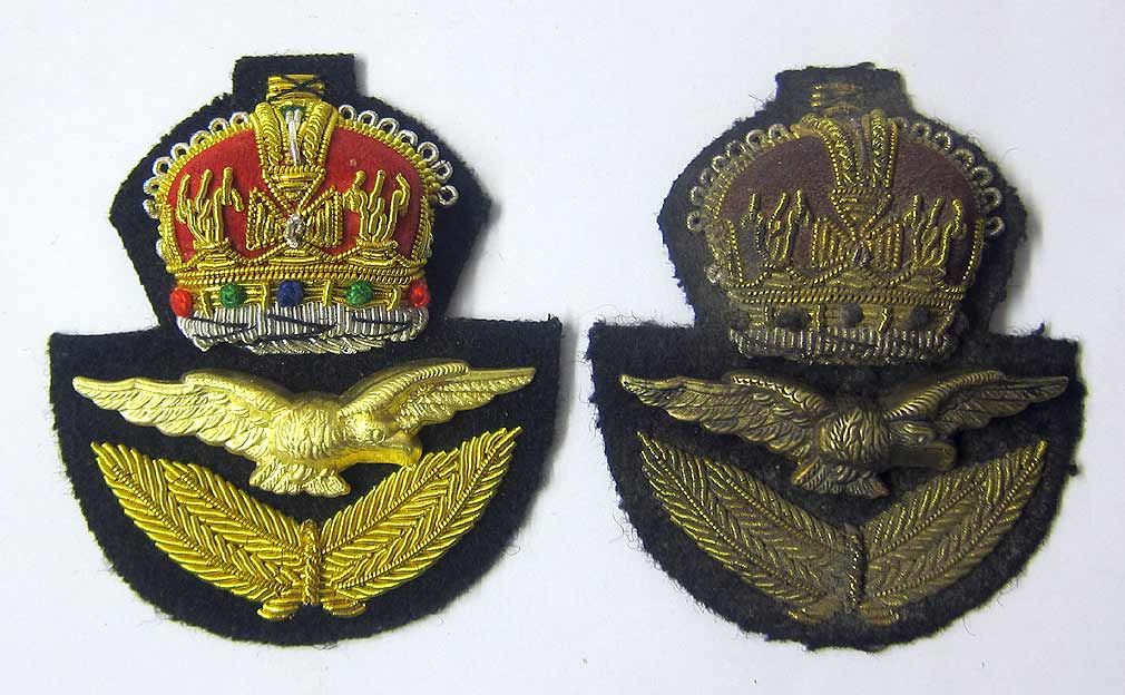 RAF Officer Cap Badge Eagle Kings Crown
