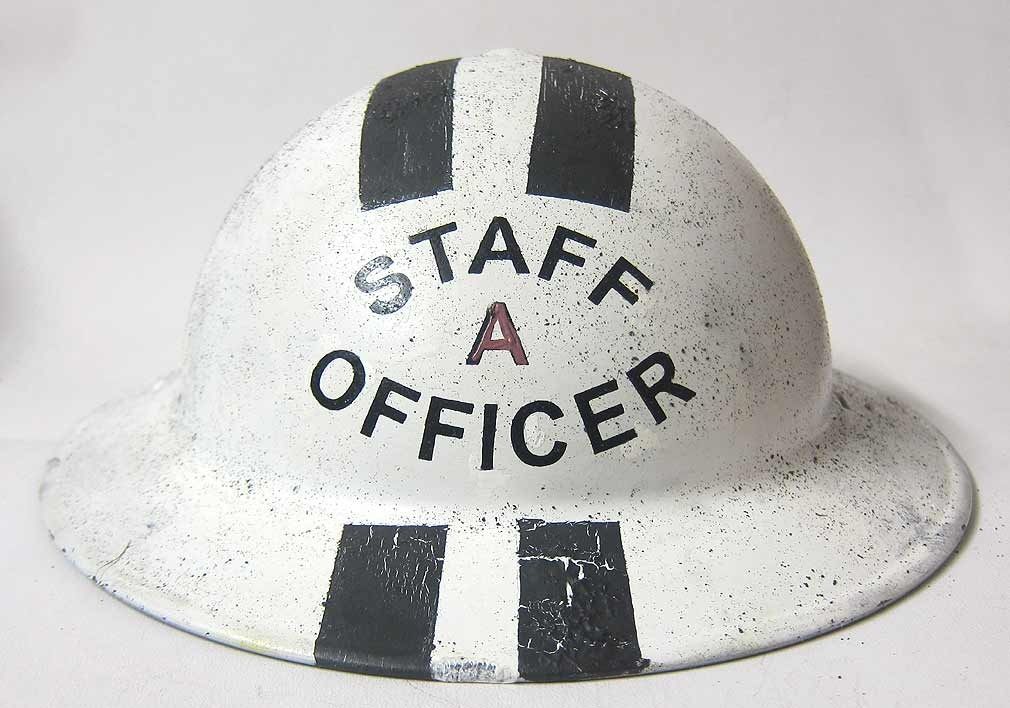 WWII British Ambulance Service Staff Officer Helmet Stencil