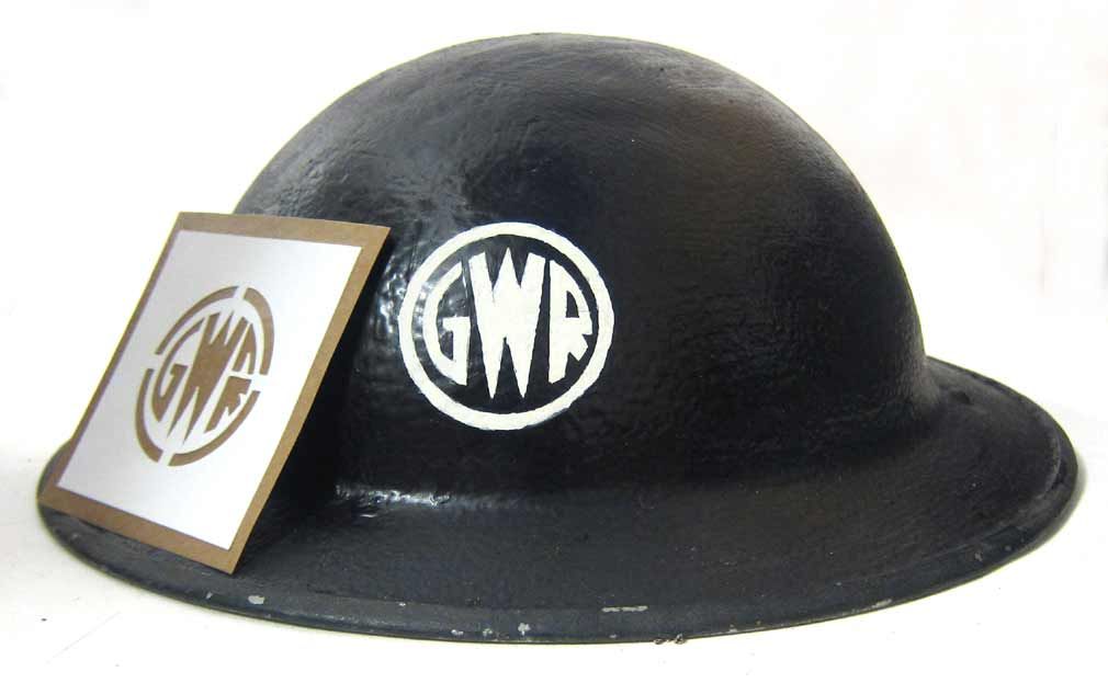 British GWR Warden Helmet Stencil WW2