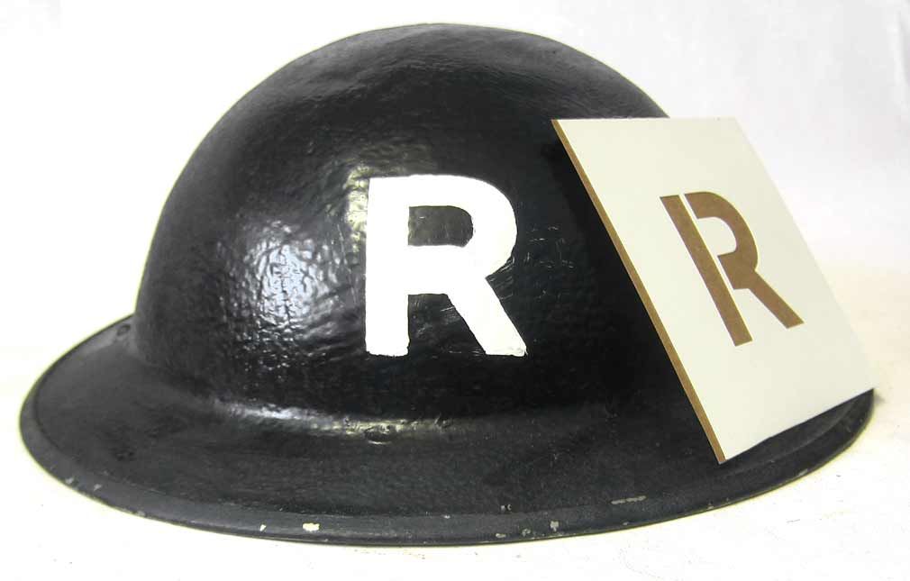 British Rescue Helmet Stencil WW2