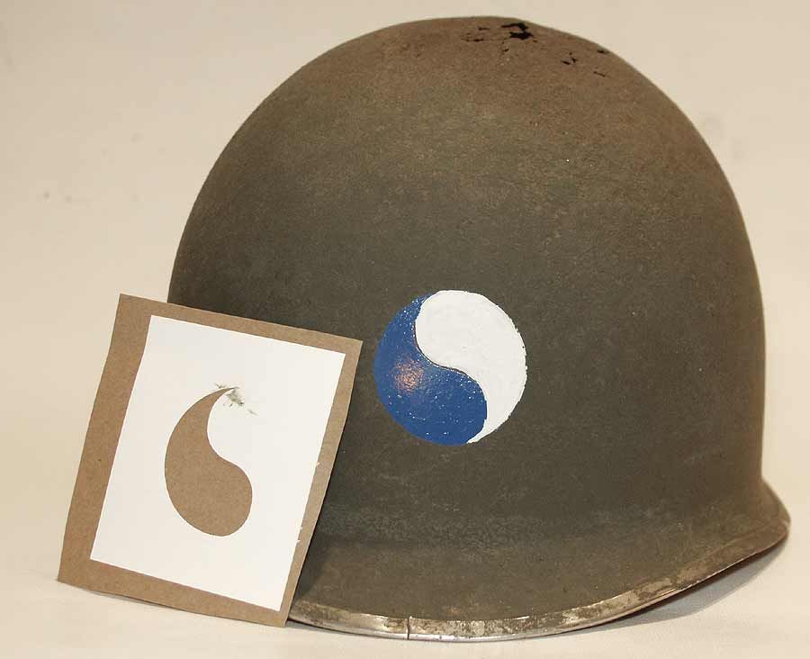 M1 Helmet Stencil USA 29th Infantry Division WW2 Decal Transfer Ying Yang 