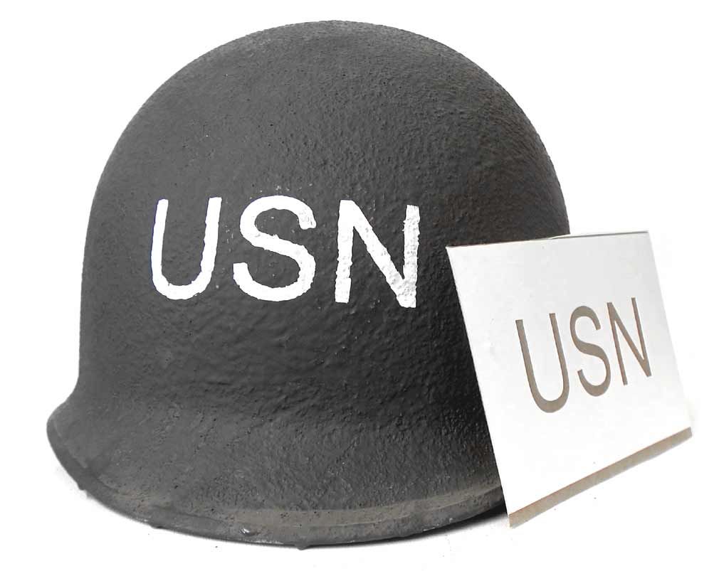 USN US Helmet Stencil WW2