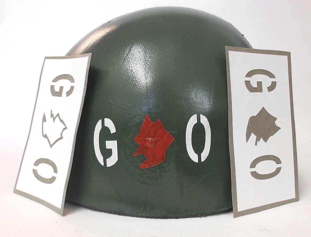 9th Inf Div US Helmet Stencil WW2