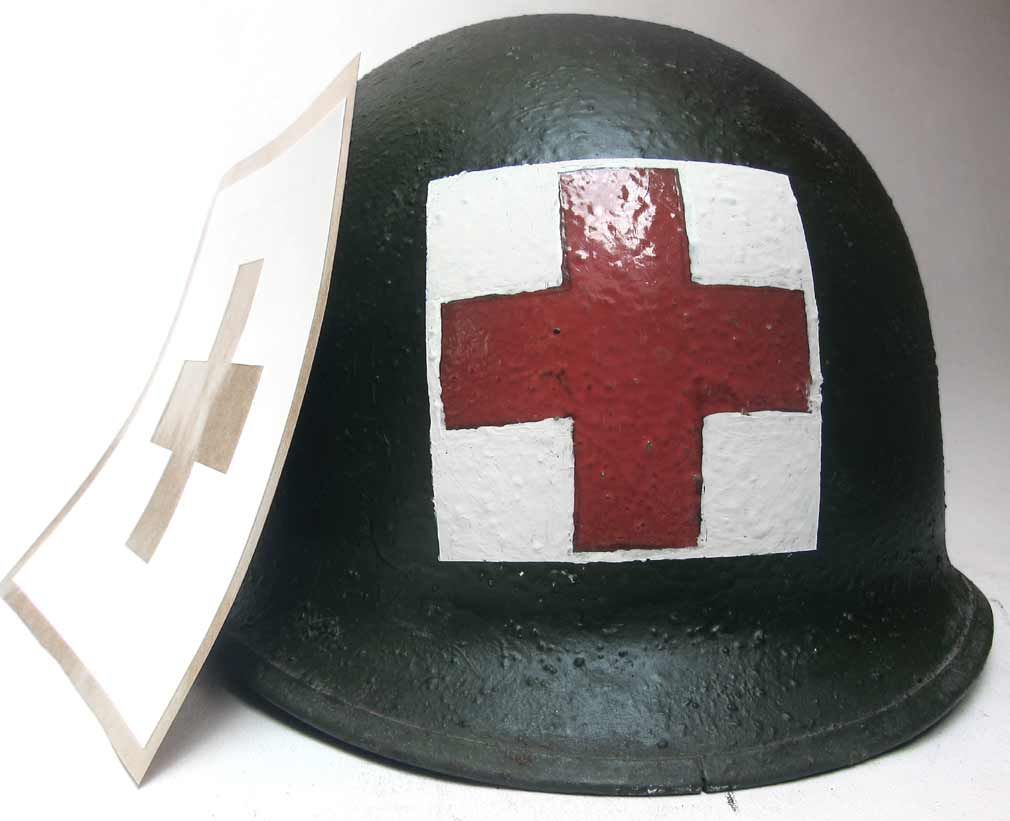 First Aid Helmet Stencil WW2