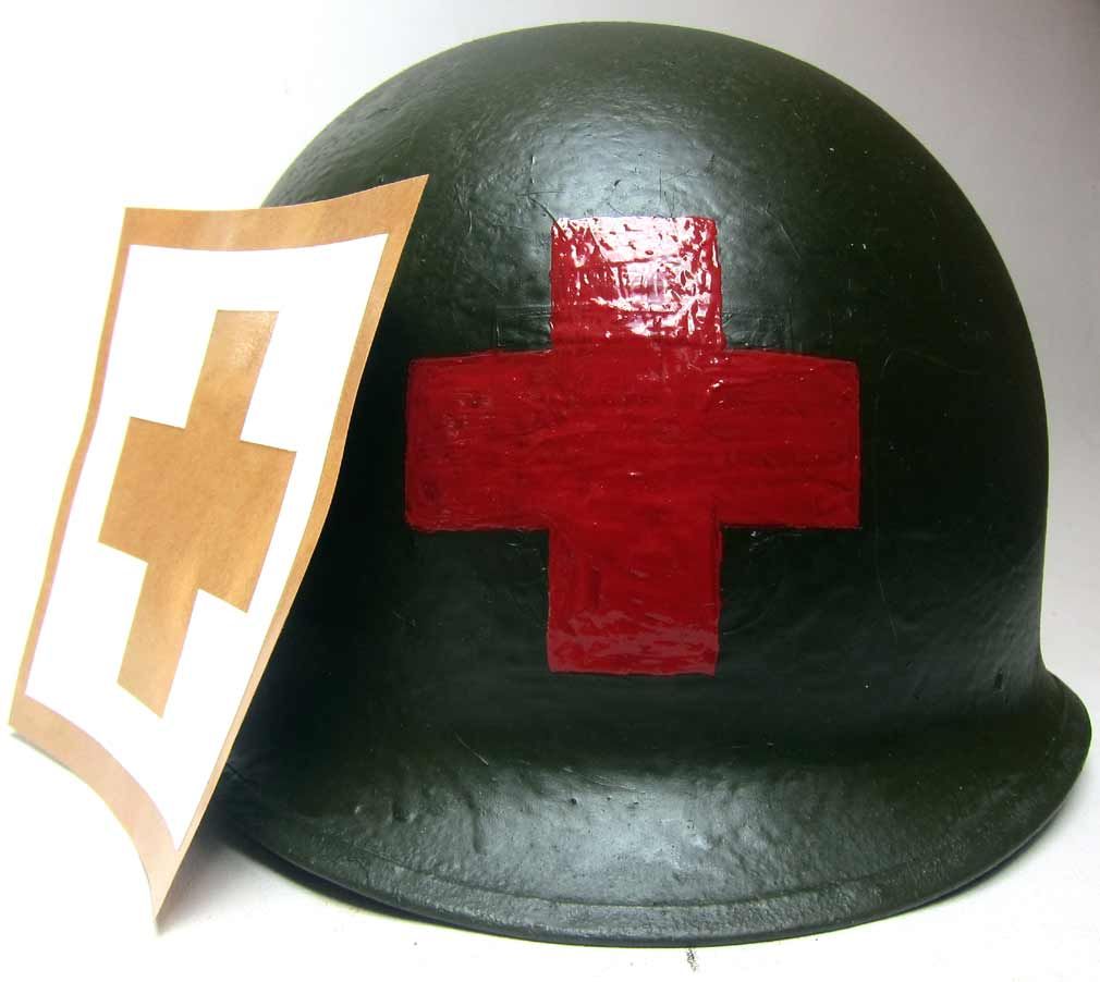 First Aid Helmet Stencil WWII