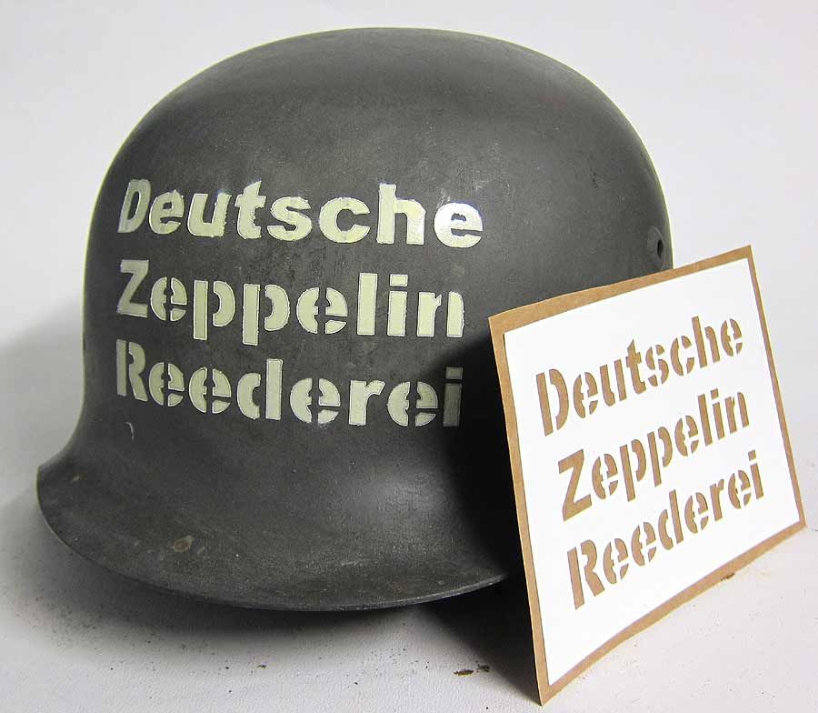 German Helmet Stencil DZR WW2 Zeppelin
