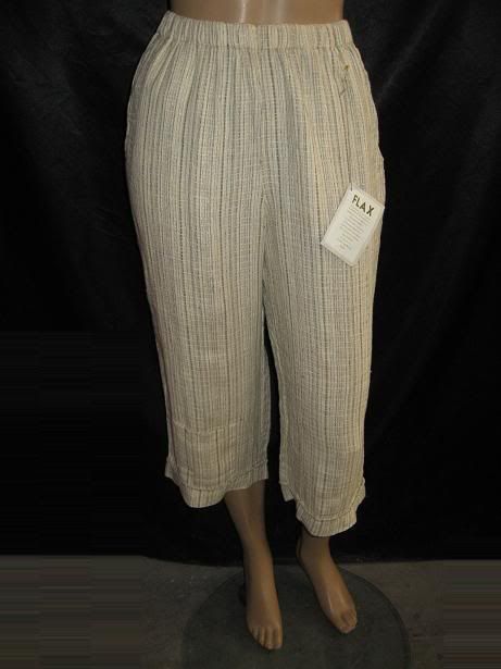 Spring Flax Linen Cropped Pant Pic Size 1x 2X 3X 6 Colors