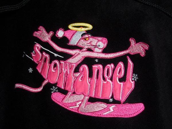 PINK PANTHER polar fleece HOODY SNOW ANGEL JR CUT  